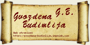 Gvozdena Budimlija vizit kartica
